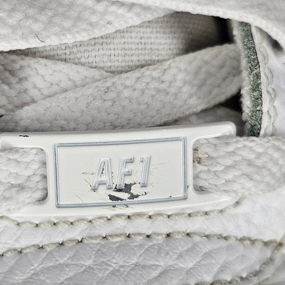 Nike Women 6 White Air Force 1 Low Tumbled Leather Sneakers HF9992-100 - Picture 13 of 14